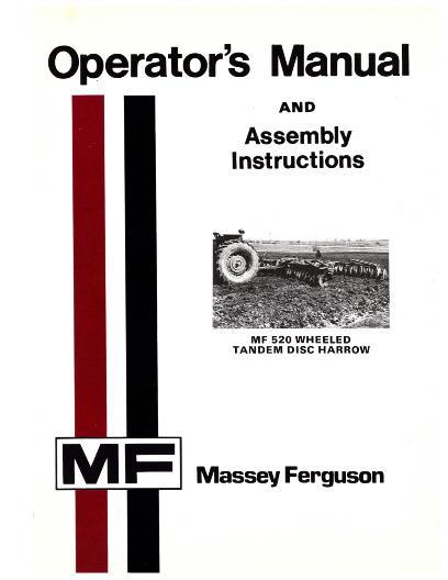 AGCO 520 Tandem Disc Harrow Operator Manual 1448518M1 English 1 AGCO 520 Tandem Disc Harrow Operator Manual 1448518M1 English