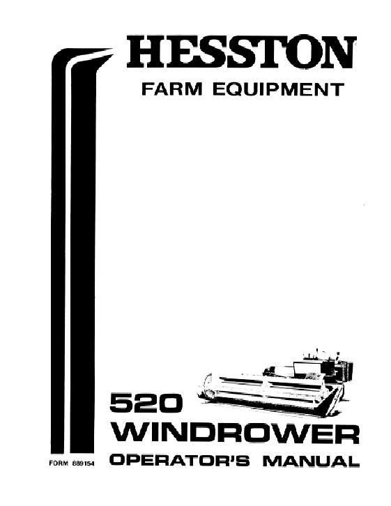 AGCO 520 Windrower (1974, 520T-10499 to 10845) Operator Manual 889154 English 1 AGCO 520 Windrower (1974, 520T-10499 to 10845) Operator Manual 889154 English