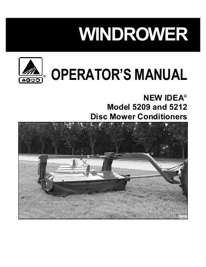 AGCO 5209 5212 Disc Mower Conditioner Operator Manual 987066D English 1 AGCO 5209 5212 Disc Mower Conditioner Operator Manual 987066D English