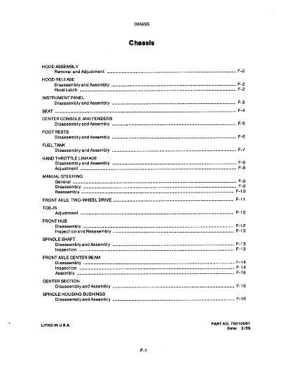 AGCO 5215 Compact Tractor (chassis section) Service Manual 79010061 English