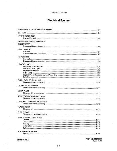 AGCO 5215 Compact Tractor (electrical section) Service Manual 79010060 English