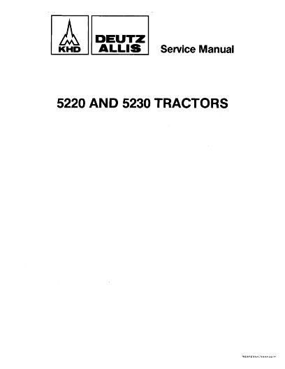 AGCO 5220 5230 Tractor Info & Specs (section A) Service Manual 79004672 English