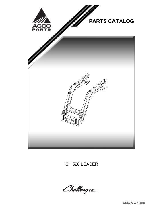 AGCO 528 Loader Parts Book 6246487M2 English