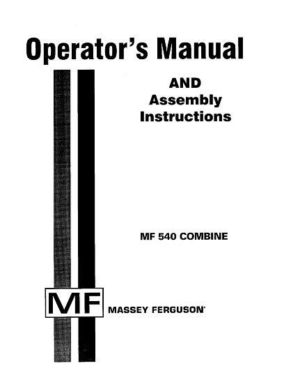 AGCO 540 Self Propelled Combine Operator Manual 1448473M3 English 1 AGCO 540 Self Propelled Combine Operator Manual 1448473M3 English