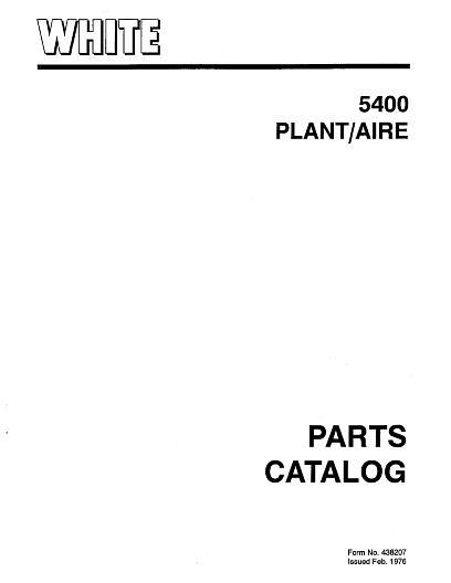 AGCO 5400 Planter (Plant Aire) Parts Book W438207 English 1 AGCO 5400 Planter (Plant Aire) Parts Book W438207 English