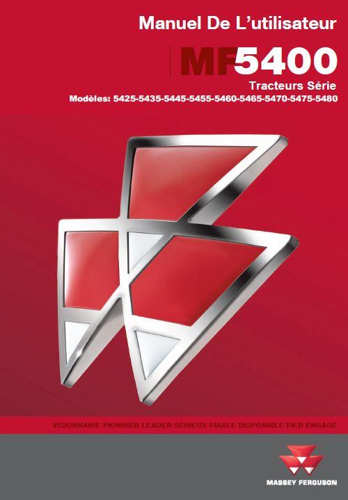 AGCO 5400 Series Tractor (Dyna-4, tier 2) Operator Manual 4315797M2 French
