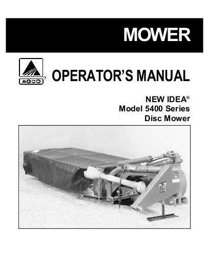 AGCO 5406 5407 5408 5409 5410 Disc Mower (all) Operator Manual 700721015D English