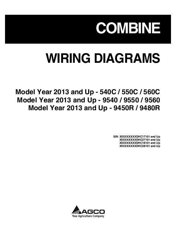 AGCO 540C 560C 9540 9560 9450R 9480R (wiring, eff DHC, 2013) Operator Manual 700739394B English 1 AGCO 540C 560C 9540 9560 9450R 9480R (wiring, eff DHC, 2013) Operator Manual 700739394B English