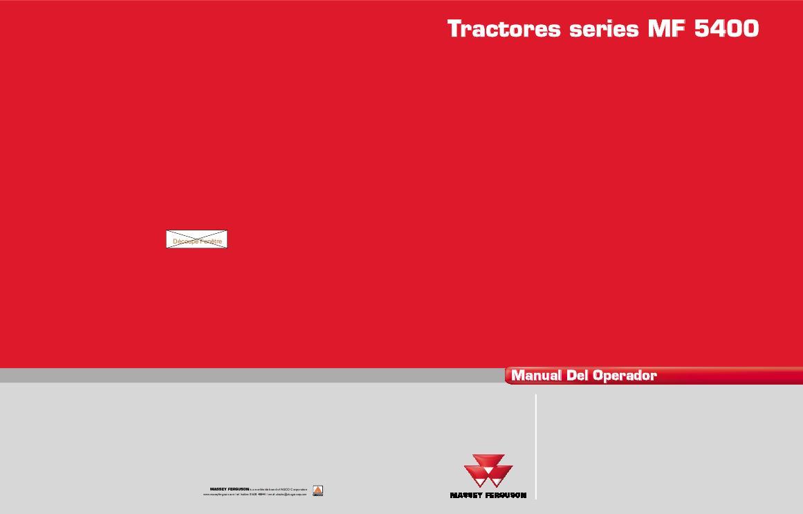 AGCO 5425 5435 5445 5455 5460 5465 5470 Tractor (Dyna-4) Operator Manual 3378492M2 Spanish 1 AGCO 5425 5435 5445 5455 5460 5465 5470 Tractor (Dyna-4) Operator Manual 3378492M2 Spanish