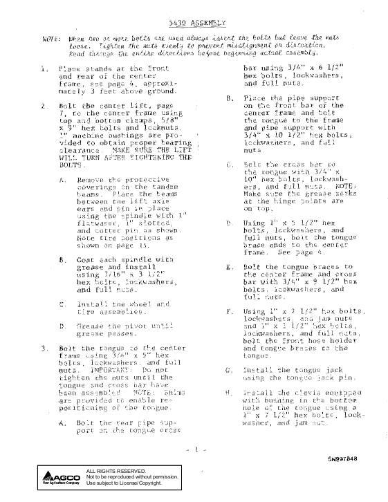 AGCO 5430 Field Cultivator Operator Manual SN997848 English 1 AGCO 5430 Field Cultivator Operator Manual SN997848 English