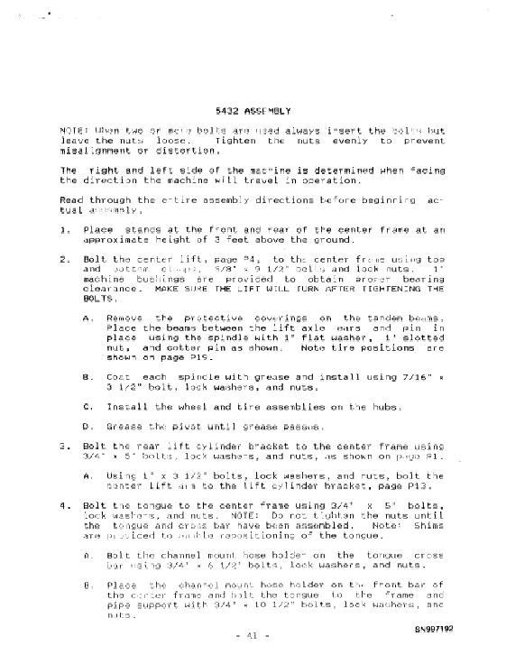 AGCO 5432 Field Cultivator Operator Manual SN997192 English 1 AGCO 5432 Field Cultivator Operator Manual SN997192 English