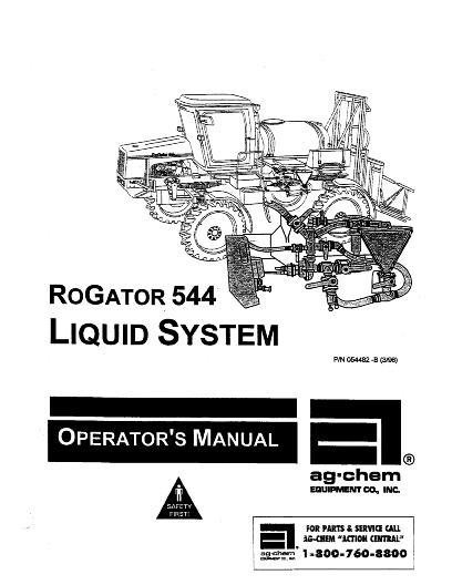 AGCO 544 RoGator (liquid system, 1996) Operator Manual AG054482 English 1 AGCO 544 RoGator (liquid system, 1996) Operator Manual AG054482 English