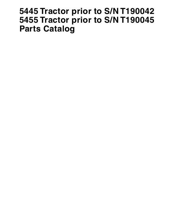 AGCO 5445 5455 Tractor Parts Book 1637468M10 English 1 AGCO 5445 5455 Tractor Parts Book 1637468M10 English