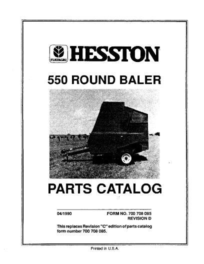 AGCO 550 Round Baler Parts Book 700708085 English 1 AGCO 550 Round Baler Parts Book 700708085 English
