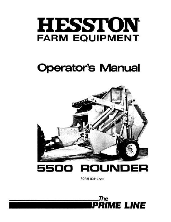 AGCO 5500 Round Baler Operator Manual 8081077 English 1 AGCO 5500 Round Baler Operator Manual 8081077 English