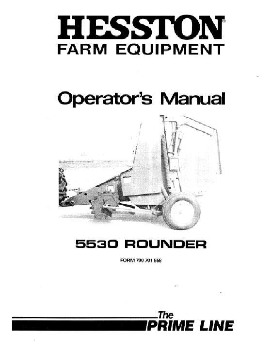AGCO 5530 Round Baler Operator Manual 700701558 English 1 AGCO 5530 Round Baler Operator Manual 700701558 English
