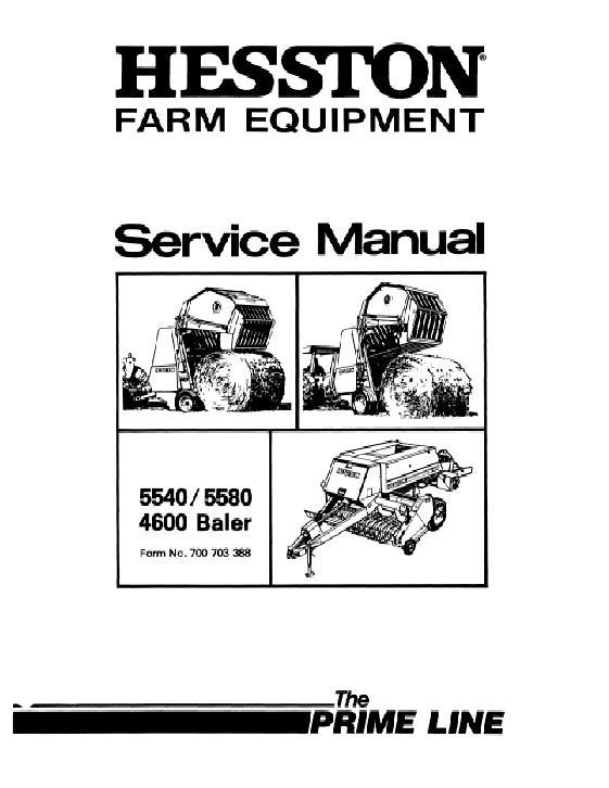 AGCO 5540 (eff sn 3791) 5580 (eff 4070) Round 4600 Square Baler Service Manual 700703388 English