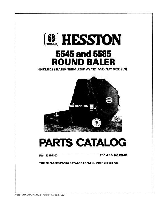 AGCO 5545 5585 Round Baler Parts Book 700705499 English 1 AGCO 5545 5585 Round Baler Parts Book 700705499 English