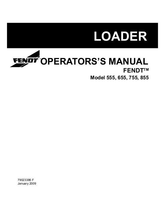 AGCO 555 655 755 855 Loader Operator Manual 79023386F English 1 AGCO 555 655 755 855 Loader Operator Manual 79023386F English