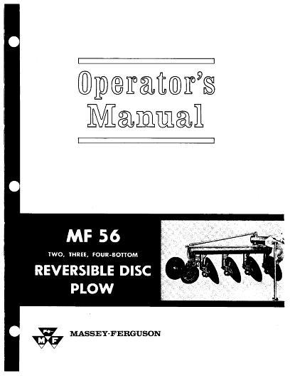AGCO 56 Disc Plow (reversible) Operator Manual 690528M1 English 1 AGCO 56 Disc Plow (reversible) Operator Manual 690528M1 English