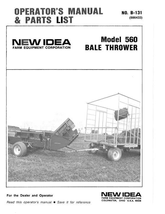 AGCO 560 Bale Thrower Operator Manual 986433 English 1 AGCO 560 Bale Thrower Operator Manual 986433 English