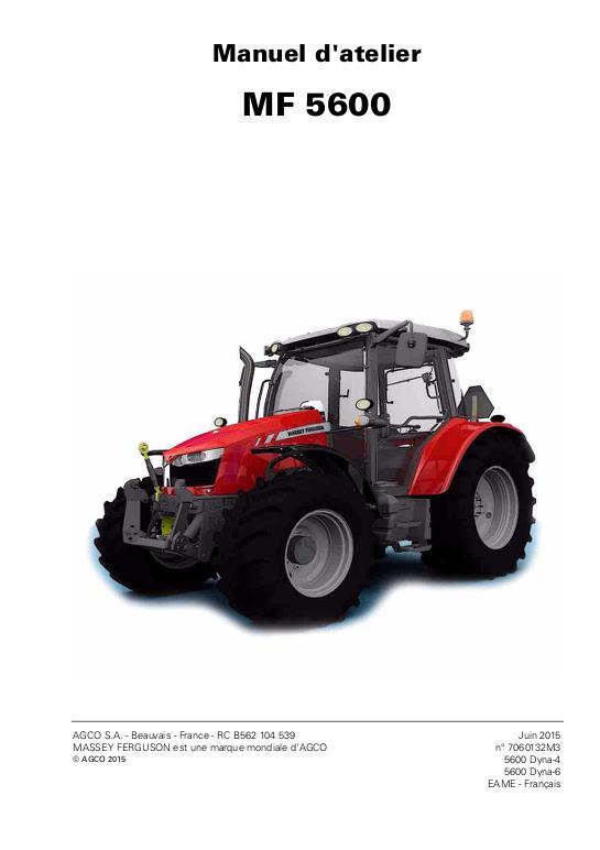 AGCO 5600 Series Tractor (packet) Service Manual 7060132M3 French