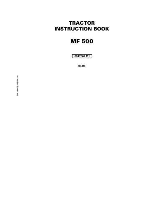 AGCO 573 583 593 596 Tractor (eff sn BT02019) Operator Manual 6242862M1 English 1 AGCO 573 583 593 596 Tractor (eff sn BT02019) Operator Manual 6242862M1 English