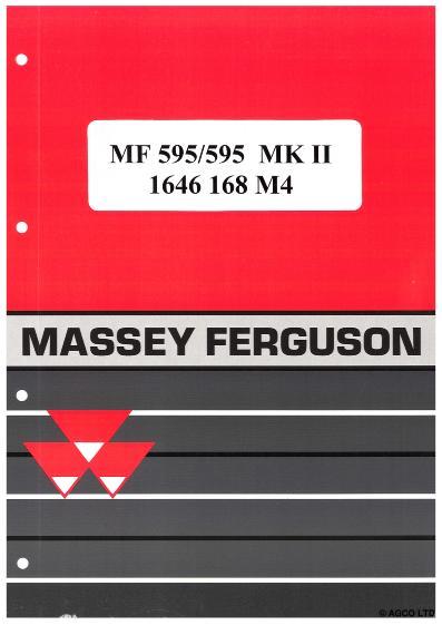 AGCO 595 595 MK 2 Tractor Parts Book 1646168M4 English