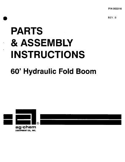 AGCO 60 ft Boom (hydraulic fold) Parts Book AG053316 English 1 AGCO 60 ft Boom (hydraulic fold) Parts Book AG053316 English