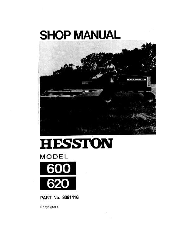AGCO 600 (1967-69) 620 (1970-73) SP Windrower Service Manual 8081416 English