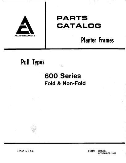 AGCO 600 Series Planter (fold & non-fold frame) Parts Book 79005784 English 1 AGCO 600 Series Planter (fold & non-fold frame) Parts Book 79005784 English