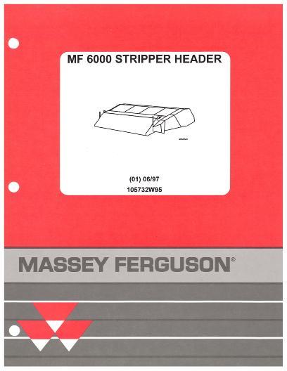 AGCO 6000 Series Stripper Header (prior sn W45100) Parts Book 105732W95 English 1 AGCO 6000 Series Stripper Header (prior sn W45100) Parts Book 105732W95 English