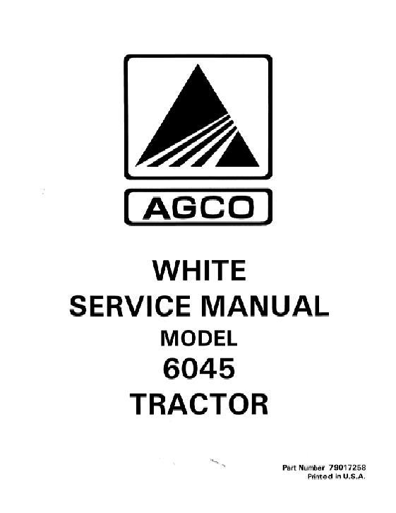 AGCO 6045 Tractor (1995) Service Manual 79017258 English