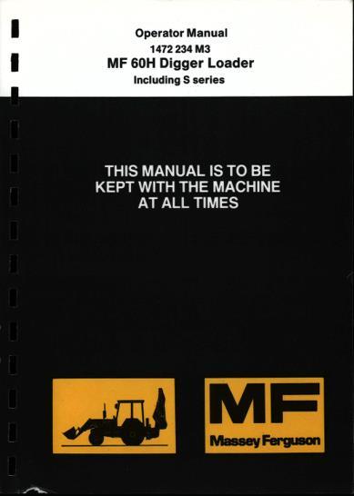 AGCO 60H Tractor Loader Backhoe (non series S) Operator Manual 1472234M3 English 1 AGCO 60H Tractor Loader Backhoe (non series S) Operator Manual 1472234M3 English