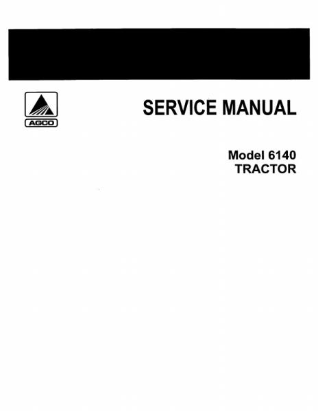 AGCO 6140 Tractor Service Manual 79005320 English