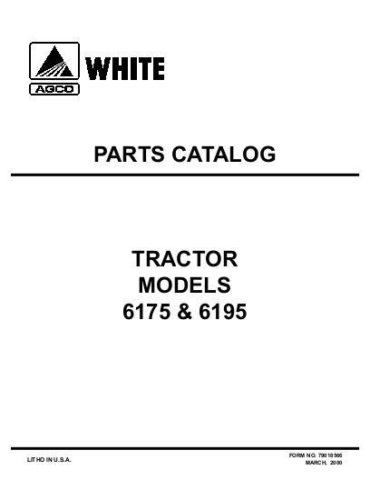 AGCO 6175 6195 Tractor Parts Book 79018566 English