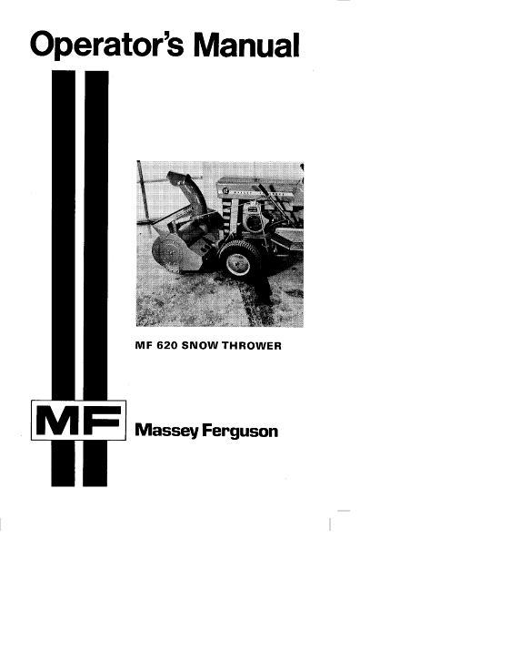AGCO 620 Snow Blower (attachment, eff sn 5101) Operator Manual 690816M6 English 1 AGCO 620 Snow Blower (attachment, eff sn 5101) Operator Manual 690816M6 English
