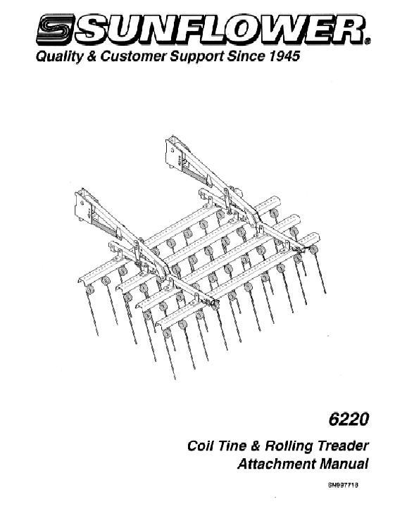 AGCO 6220 Land Finisher Coil Tine Rolling Treader Attachment Operator Manual SN997718 English 1 AGCO 6220 Land Finisher Coil Tine Rolling Treader Attachment Operator Manual SN997718 English