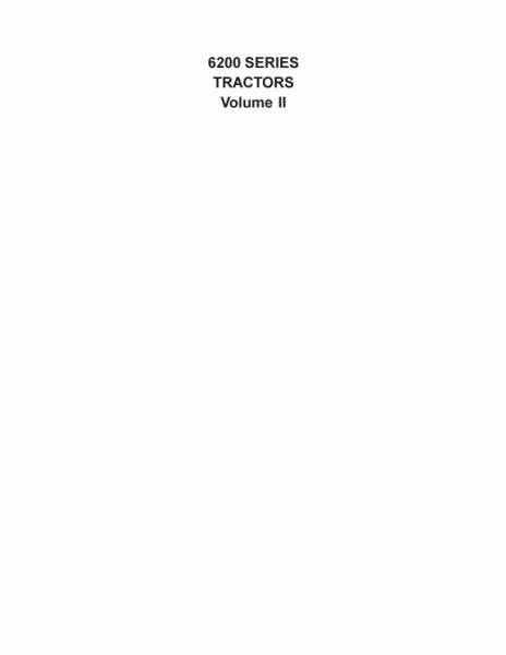 AGCO 6235 6245 6255 6260 6265 6270 6280 6290 (Volume 2) (packet) Service Manual 4283002M3 English