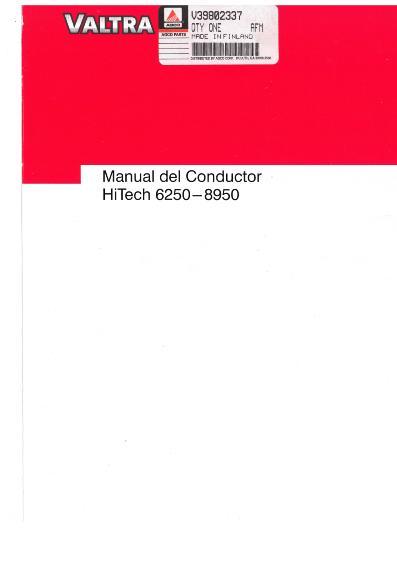 AGCO 6250 8950 Tractors Operator Manual V39802337 Spanish 1 AGCO 6250 8950 Tractors Operator Manual V39802337 Spanish