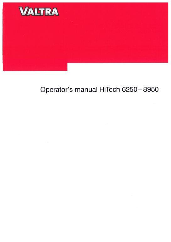 AGCO 6250HT - 8950HT Tractor Operator Manual V39802218 English 1 AGCO 6250HT - 8950HT Tractor Operator Manual V39802218 English