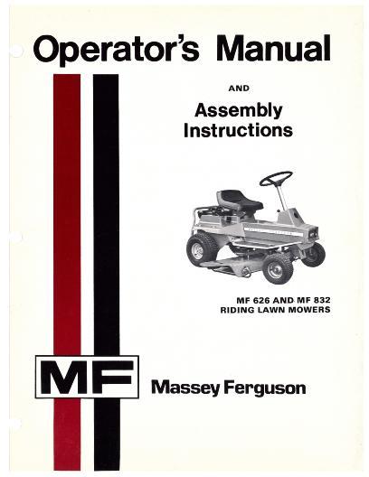 AGCO 626 832 Rider Mower Operator Manual 1448319M1 English 1 AGCO 626 832 Rider Mower Operator Manual 1448319M1 English