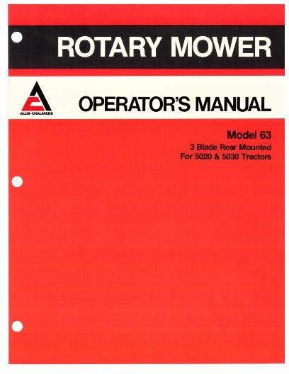 AGCO 63 Mower (rear mount) Operator Manual 72108589 English 1 AGCO 63 Mower (rear mount) Operator Manual 72108589 English