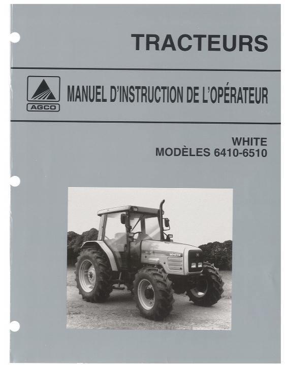 AGCO 6410 (Cab) , 6510 (Cab) Operator Manual 1857086M3 French 1 AGCO 6410 (Cab) , 6510 (Cab) Operator Manual 1857086M3 French