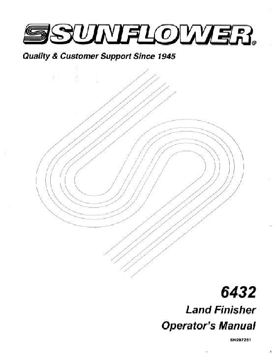 AGCO 6432 Land Finisher Operator Manual SN997261 English 1 AGCO 6432 Land Finisher Operator Manual SN997261 English