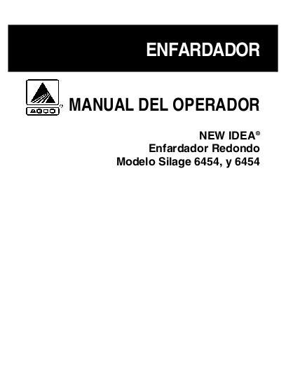 AGCO 6454, 6454 Silage Operator Manual 700723166D Spanish 1 AGCO 6454, 6454 Silage Operator Manual 700723166D Spanish