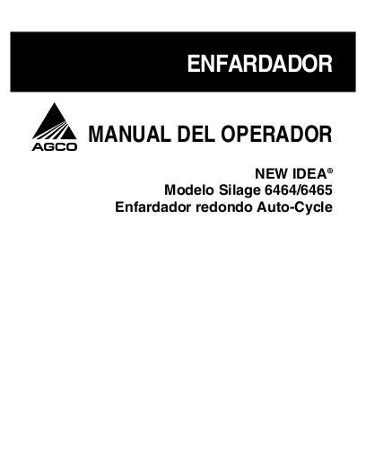 AGCO 6464 6465 Round Baler Operator Manual 700723173F Spanish 1 AGCO 6464 6465 Round Baler Operator Manual 700723173F Spanish