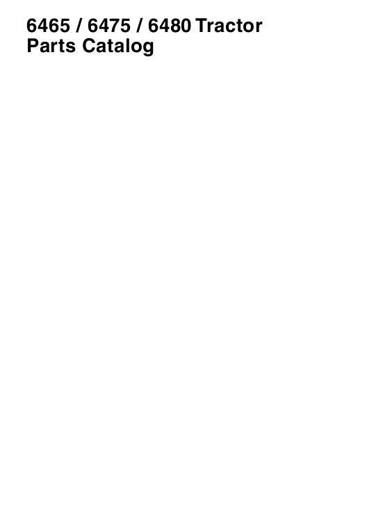 AGCO 6465 6480 Tractor (tier 2) Parts Book 1637433M10 English