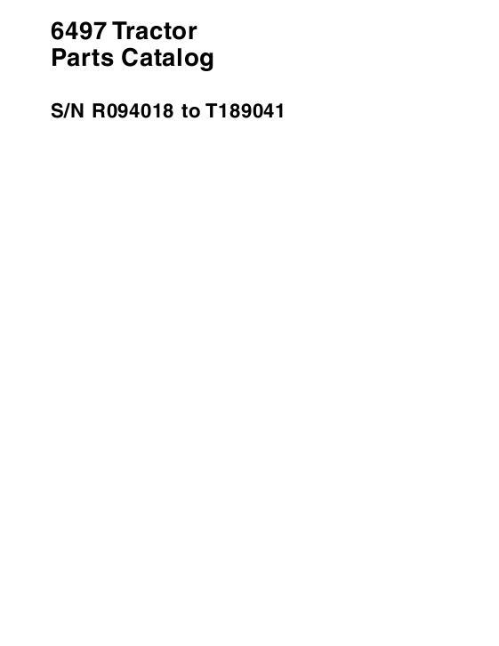 AGCO 6497 Tractor (tier 3, sn R094018 to T176048) Parts Book 3906076M4 English 1 AGCO 6497 Tractor (tier 3, sn R094018 to T176048) Parts Book 3906076M4 English