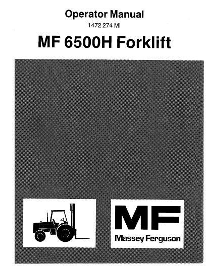 AGCO 6500H Forklift Operator Manual 1472274M1 English 1 AGCO 6500H Forklift Operator Manual 1472274M1 English